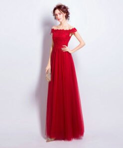 prom dress red-166-05