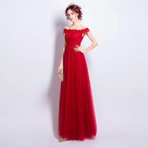prom dress red-166-05