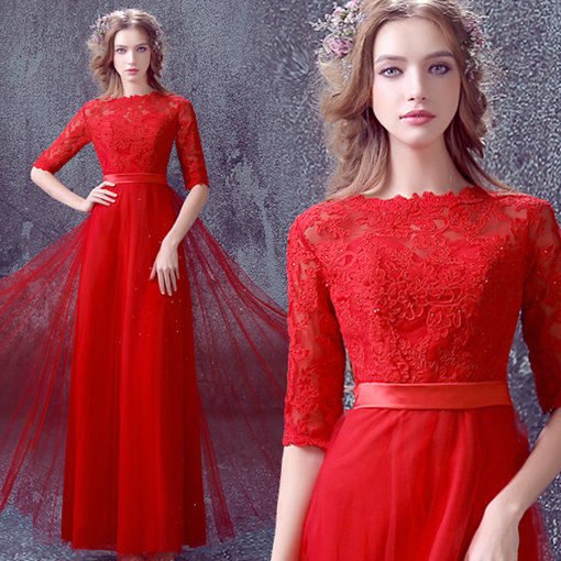 prom dress red-197-04
