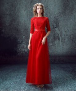 prom dress red-197-06