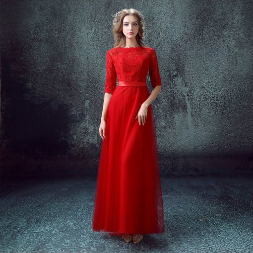 prom dress red-197-06