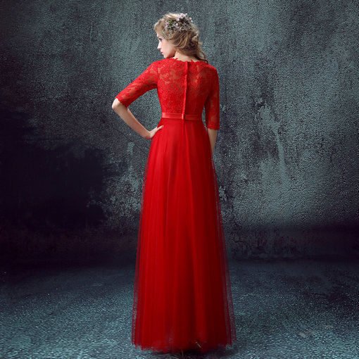 prom dress red-197-07
