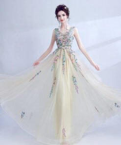 prom dress yellow-245-02