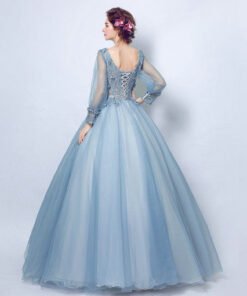 quinceanera dress blue-161-08