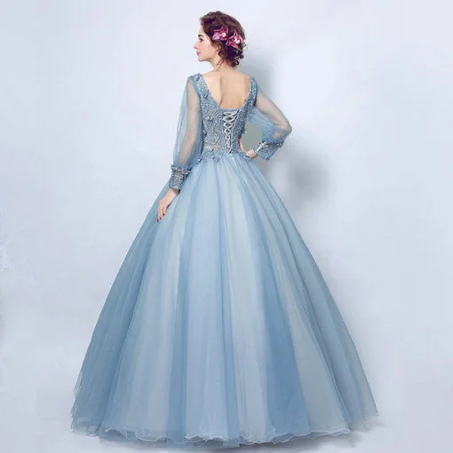 quinceanera dress blue-161-08