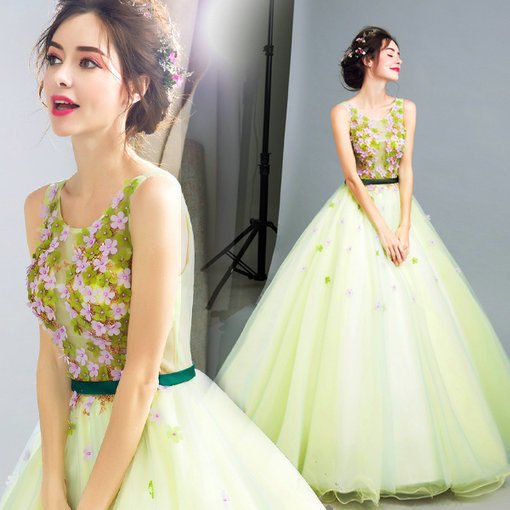 quinceanera dress green-235-05
