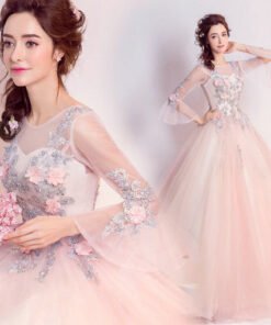 quinceanera dress pink-086-06