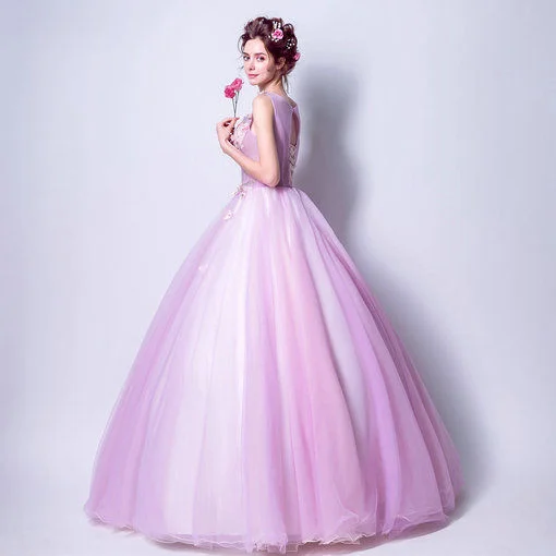 open lace back dress Quinceanera Off Shoulder Long Dress