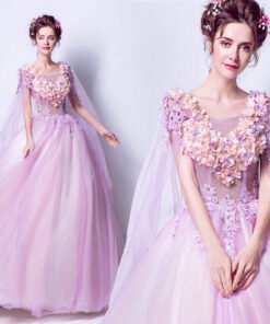 quinceanera dress purple-274-07