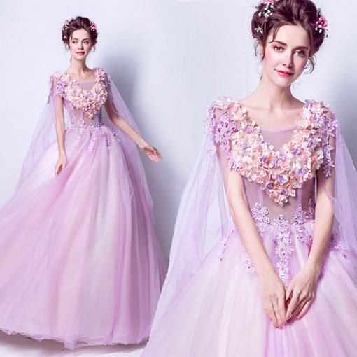 quinceanera dress purple-274-07