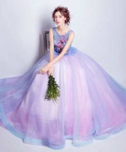 quinceanera dress purple-319-04