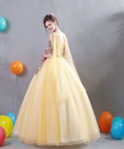 quinceanera dress yellow-312-03