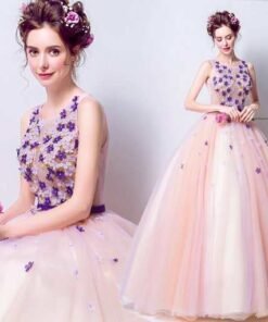 quinceanera dresses pink-308-07