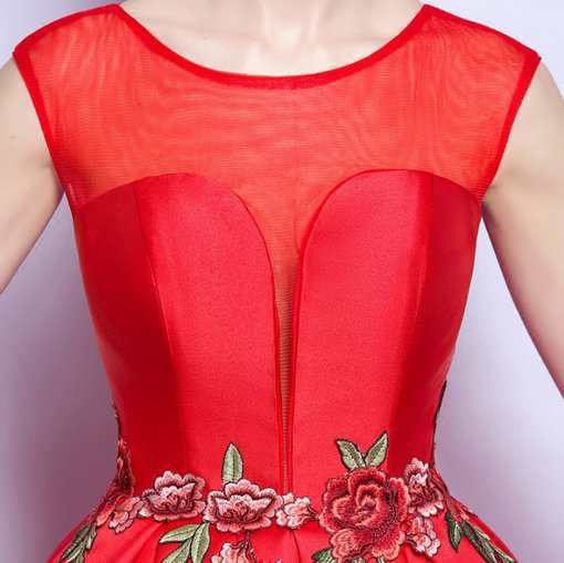 Red Cocktail Dress For Women A-line Short Prom Dress - Image 4