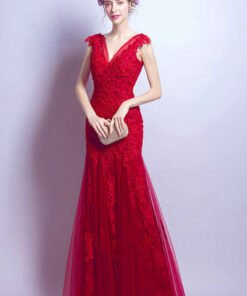 red evening dress-083-02
