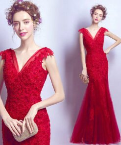 red evening dress-083-03