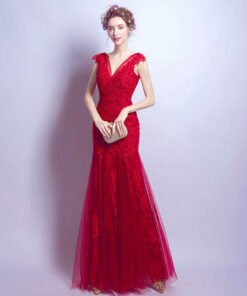 red evening dress-083-04