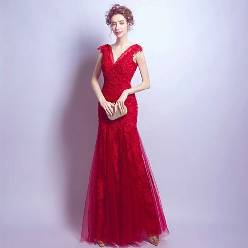 red evening dress-083-04