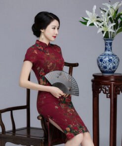 silk chinese dress-055-02