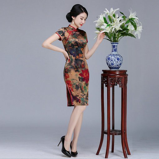 silk sexy cheongsam-061-07