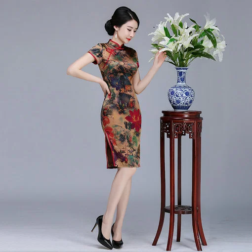silk sexy cheongsam-061-07