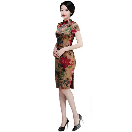 silk sexy cheongsam-061-08