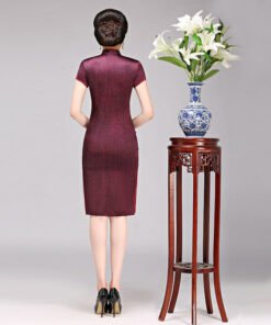 silk simple cheongsam-062-05