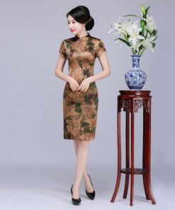 silk vintage qipao-058-02