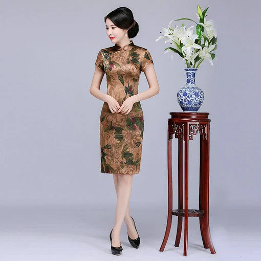silk vintage qipao-058-02