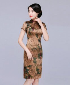 silk vintage qipao-058-03