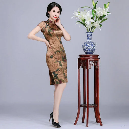 silk vintage qipao-058-04