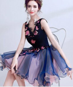 v neck cocktail dress-171-01