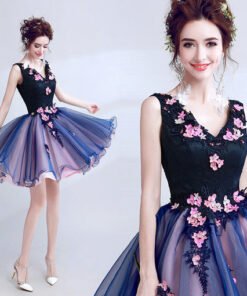 v neck cocktail dress-171-08