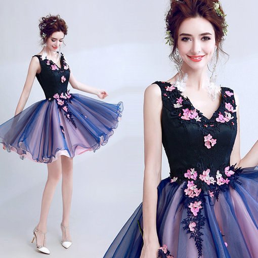 v neck cocktail dress-171-08
