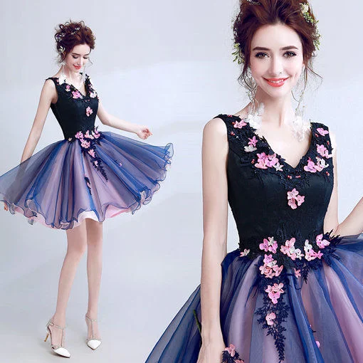 v neck cocktail dress-171-08