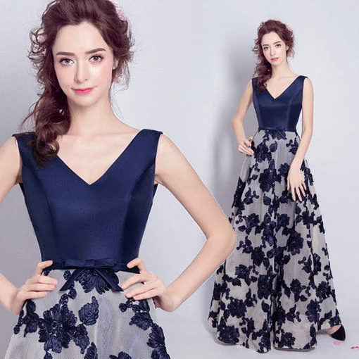 v neck evening dress-280-05