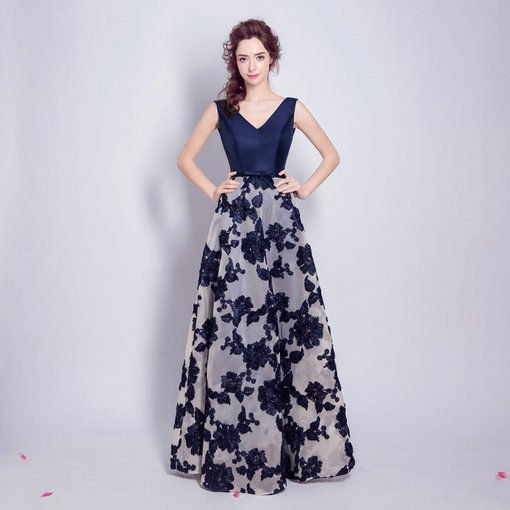 v neck evening dress-280-08