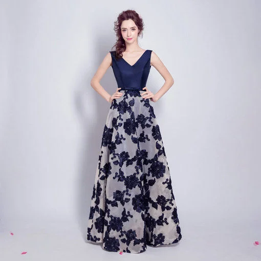 v neck evening dress-280-08