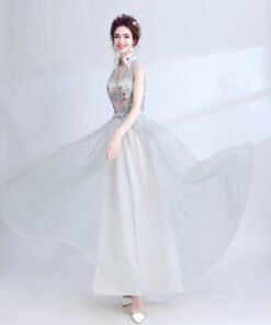 v neck evening dress-293-05