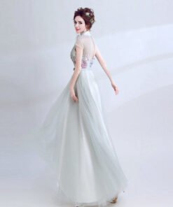 v neck evening dress-293-06