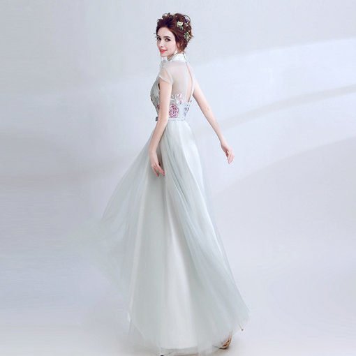 v neck evening dress-293-06