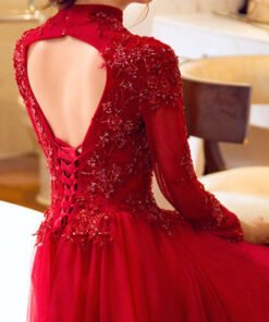 evening gowns with sleeve-372-003