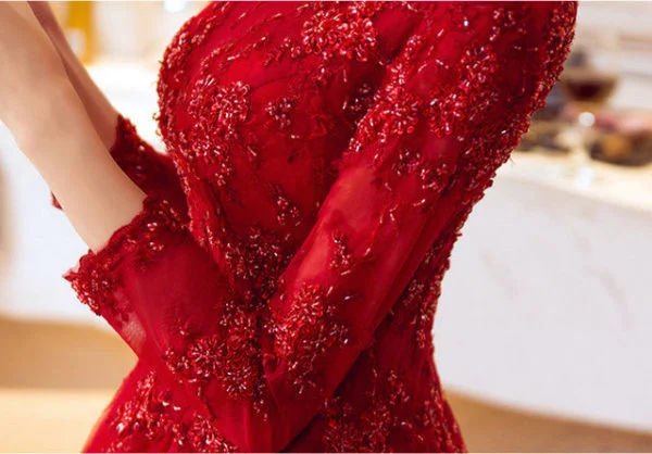 evening gowns with sleeve-372-004