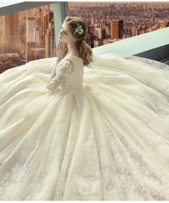 long sleeve wedding dress-379-003