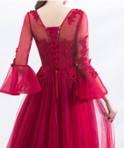 red evening gown-373-001