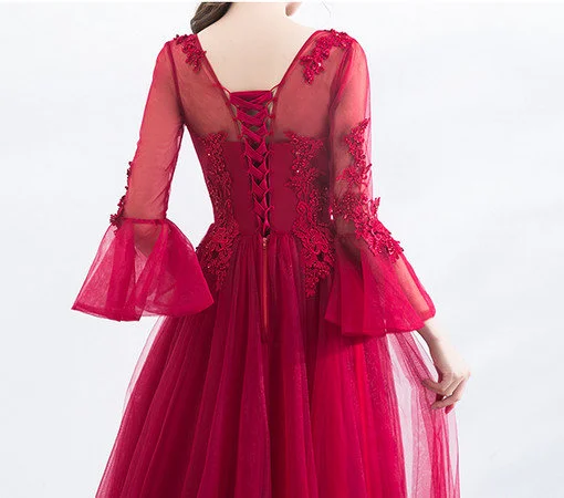 red evening gown-373-001