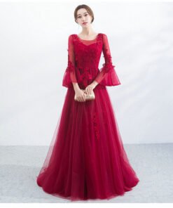 red evening gown-373-002