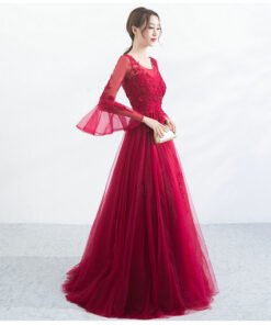 red evening gown-373-004