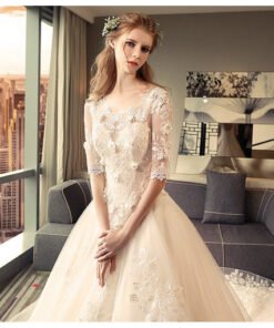 wedding dress long sleeve-340-004
