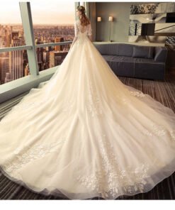 wedding dress long sleeve-340-005